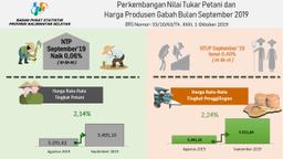 Perkembangan Nilai Tukar Petani Dan Harga Produsen Gabah Bulan September 2019